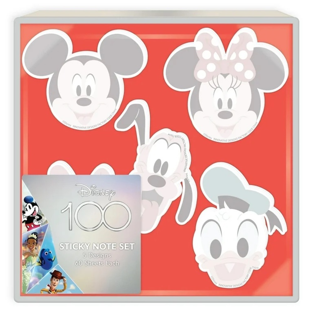 Disney Die-Cut Sticky Notes, 3" x 3", 5” Sticky Note Pads (60 Sheets Each)